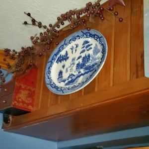 6 Lighted Pipberry Primitive Farmhouse Garland with metal stars Christmas